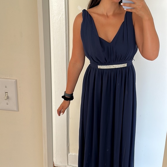Navy Blue Bridesmaids Dress/ Wedding guest dress - Picture 2 of 4